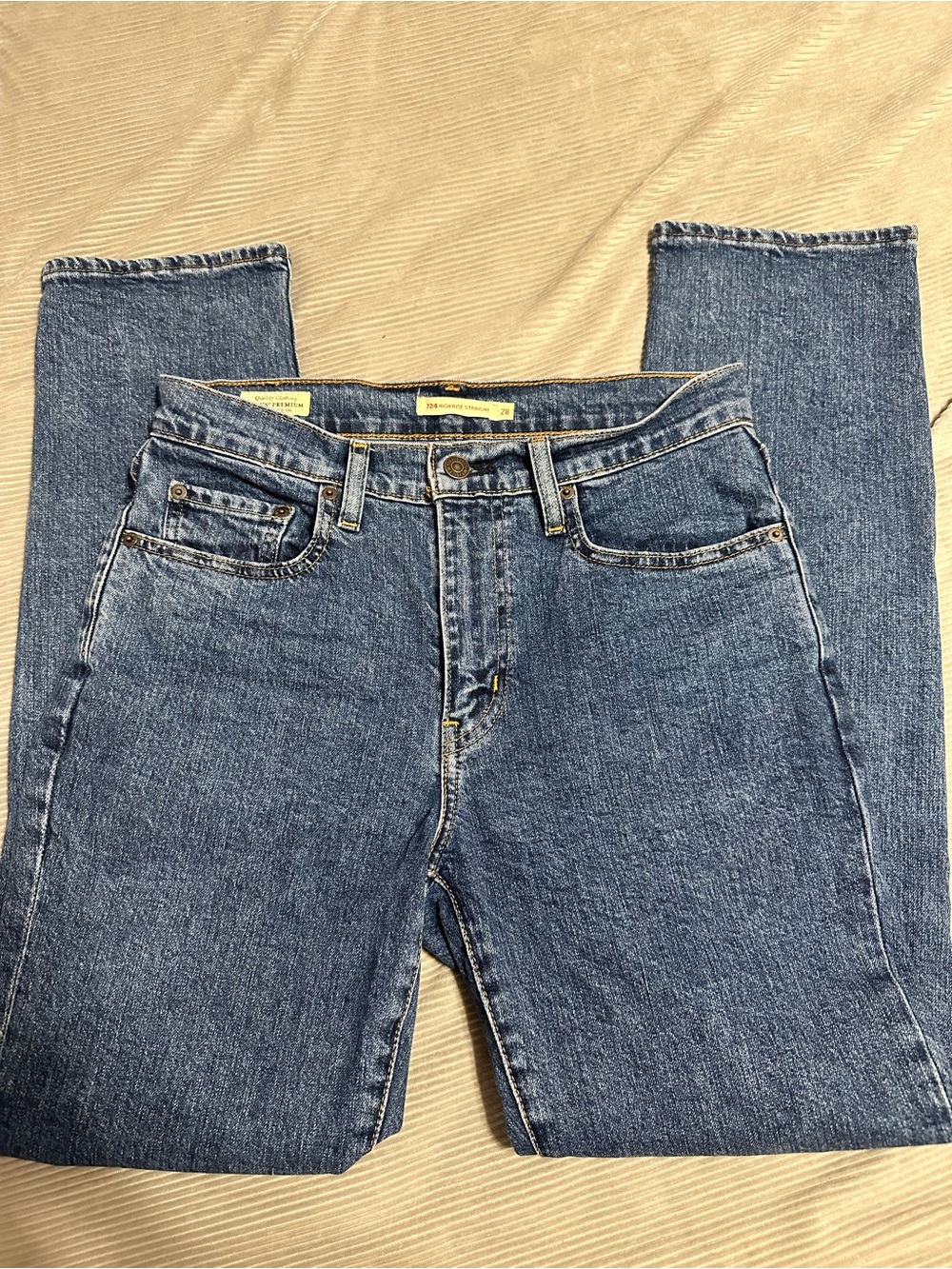Levi's Straight Leg Jeans - Classic Blue Denim